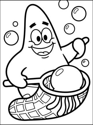 Patricio Estrella y la Medusa para colorir Desenho de Patricio Estrella y la Medusa para colorir e imprimir grátis