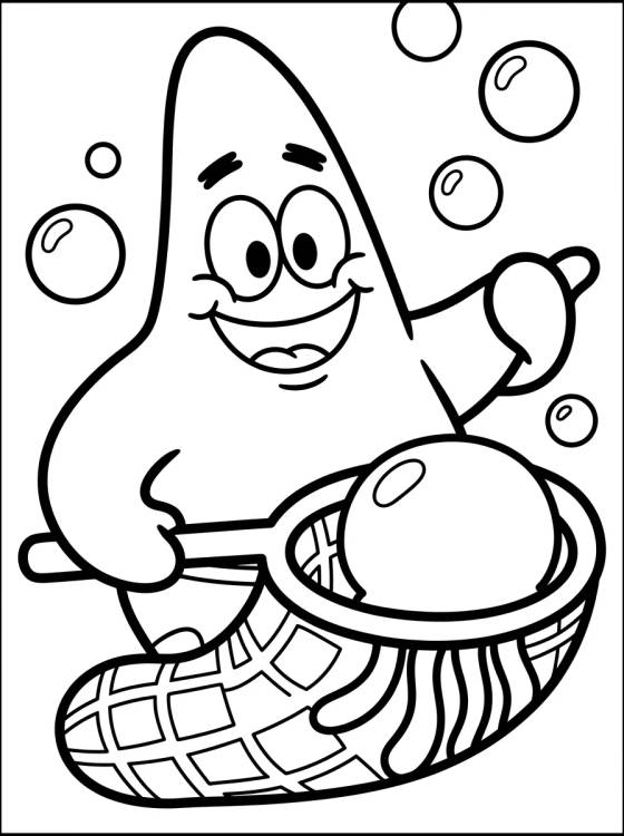 Patricio Estrella y la Medusa para colorir Desenho de Patricio Estrella y la Medusa para colorir e imprimir grátis