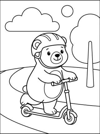 Bobbie en Monopatín para colorir Desenho de Bobbie en Monopatín para colorir e imprimir grátis