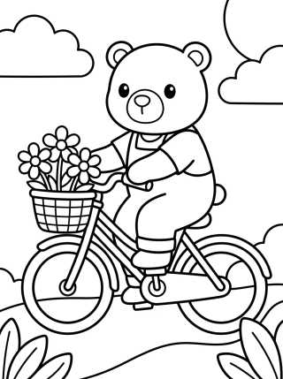 Bobbie Paseando en Bicicleta para colorir Desenho de Bobbie Paseando en Bicicleta para colorir e imprimir grátis