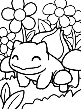 Coleção de desenhos para colorir: Bulbasaur para Colorear