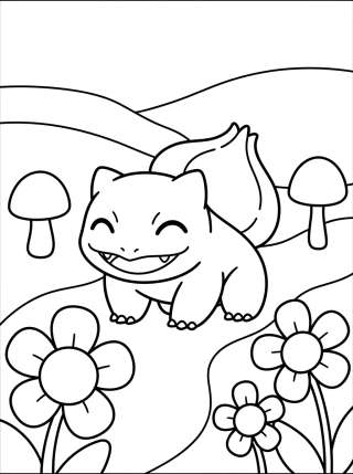 Coleção de desenhos para colorir: Bulbasaur para Colorear e Imprimir