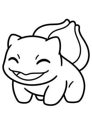 Bulbasaur Feliz Sonriendo para colorir Desenho de Bulbasaur Feliz Sonriendo para colorir e imprimir grátis