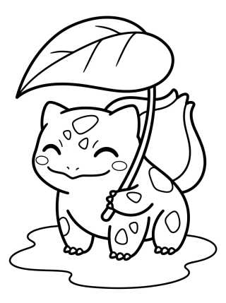 Bulbasaur Tierno con Hoja para colorir Desenho de Bulbasaur Tierno con Hoja para colorir e imprimir grátis