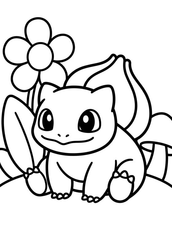 Bulbasaur Lindo en el Jardín para colorir Desenho de Bulbasaur Lindo en el Jardín para colorir e imprimir grátis