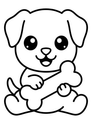 Coleção de desenhos para colorir: Dibujos de Perros Lindos para Colorear