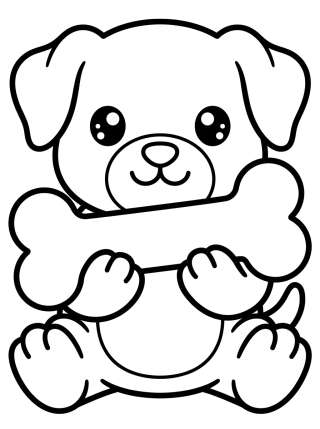 Coleção de desenhos para colorir: Dibujos de Perros Lindos para Colorear