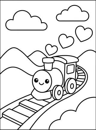 Trencito Lindo en las Montañas para colorir Desenho de Trencito Lindo en las Montañas para colorir e imprimir grátis