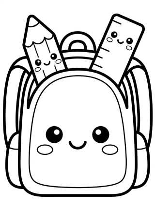 Mochila Linda de Regreso a Clases para colorir Desenho de Mochila Linda de Regreso a Clases para colorir e imprimir grátis
