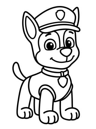 Chase de la Patrulla Canina Tierno para colorir Desenho de Chase de la Patrulla Canina Tierno para colorir e imprimir grátis