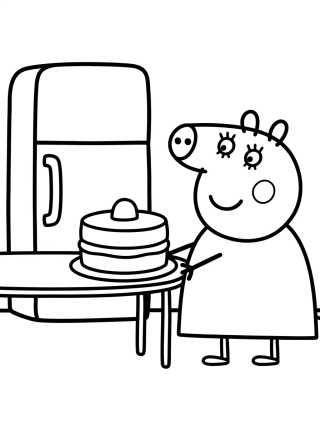 Cocina de la Casa de Peppa para colorir Desenho de Cocina de la Casa de Peppa para colorir e imprimir grátis