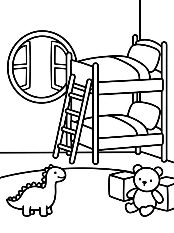 Cuarto de Peppa y George para colorir Desenho de Cuarto de Peppa y George para colorir e imprimir grátis