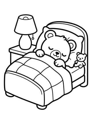 Habitación Acogedora de la Osita para colorir Desenho de Habitación Acogedora de la Osita para colorir e imprimir grátis