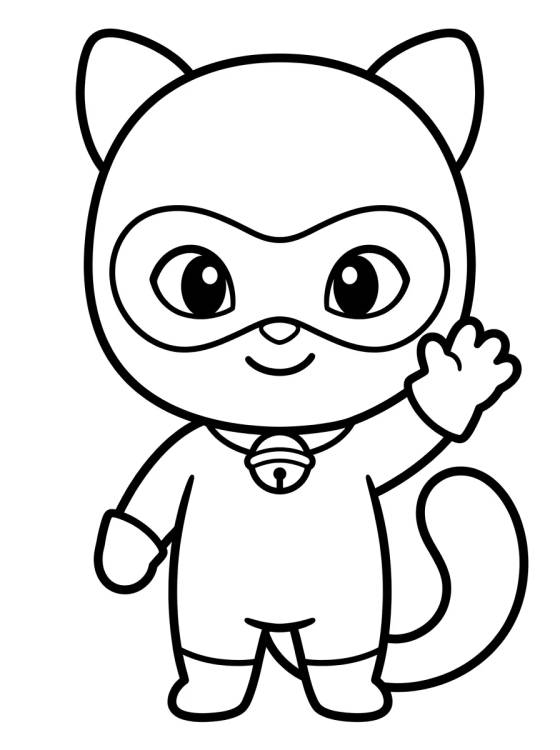 Cat Noir Chibi Saludando para colorir Desenho de Cat Noir Chibi Saludando para colorir e imprimir grátis
