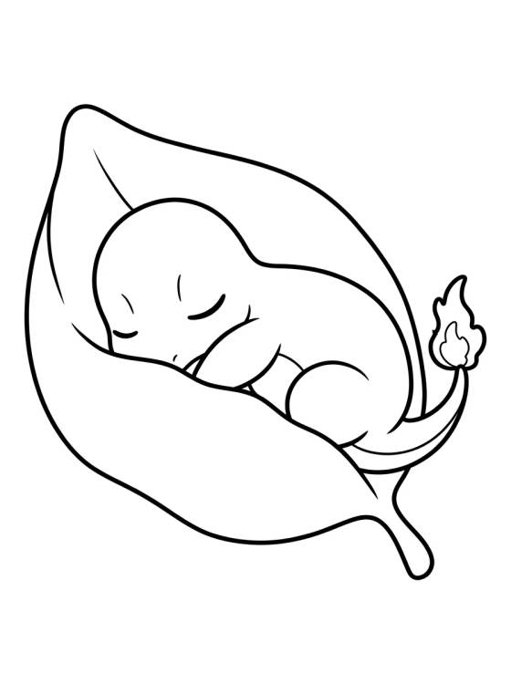 Charmander Bebé Durmiendo para colorir Desenho de Charmander Bebé Durmiendo para colorir e imprimir grátis