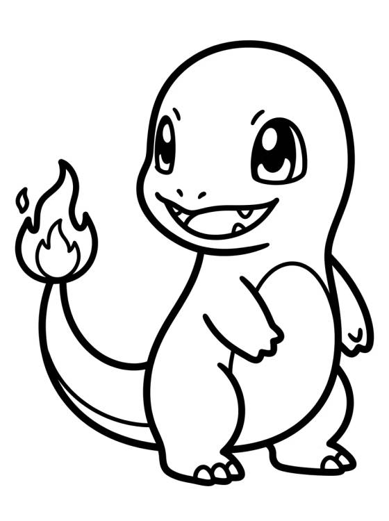 Charmander Jugando con Llamas para colorir Desenho de Charmander Jugando con Llamas para colorir e imprimir grátis