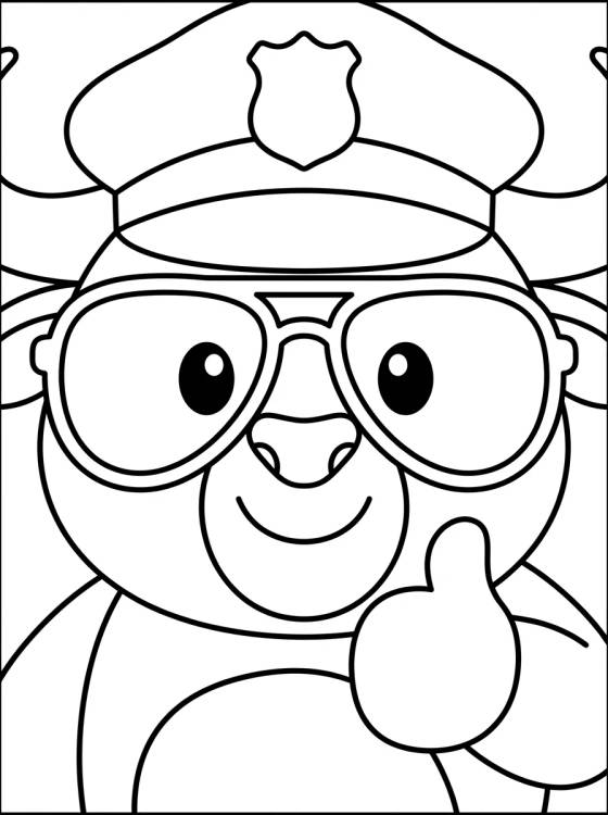 Jefe Bogo con Gafas de Sol para colorir Desenho de Jefe Bogo con Gafas de Sol para colorir e imprimir grátis