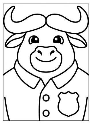 Jefe Bogo Tierno Sonriendo para colorir Desenho de Jefe Bogo Tierno Sonriendo para colorir e imprimir grátis
