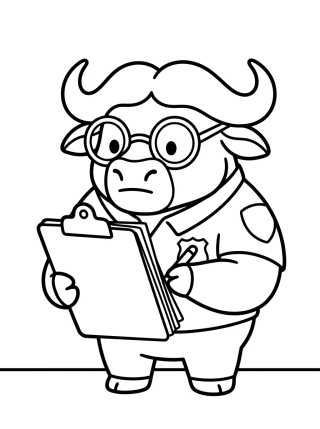 Jefe Bogo Leyendo Informe para colorir Desenho de Jefe Bogo Leyendo Informe para colorir e imprimir grátis