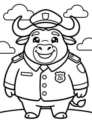 Jefe Bogo Sonriendo Tierno para colorir Desenho de Jefe Bogo Sonriendo Tierno para colorir e imprimir grátis