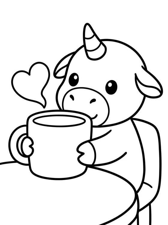 Jefe Bogo Tomando Café para colorir Desenho de Jefe Bogo Tomando Café para colorir e imprimir grátis