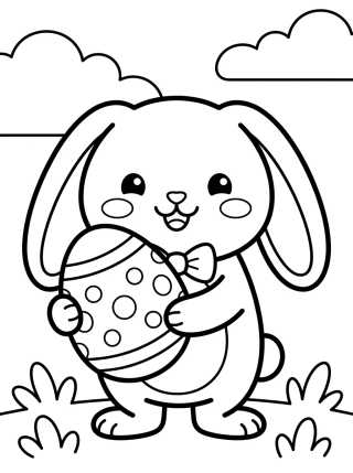 Conejito de Pascua para colorir Desenho de Conejito de Pascua para colorir e imprimir grátis