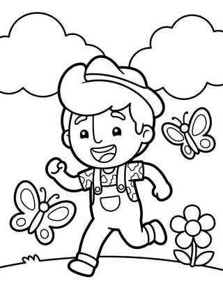 Dan Jugando en el Parque para colorir Desenho de Dan Jugando en el Parque para colorir e imprimir grátis