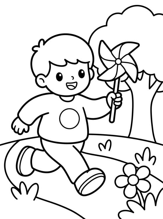 Dan Corriendo en el Parque para colorir Desenho de Dan Corriendo en el Parque para colorir e imprimir grátis