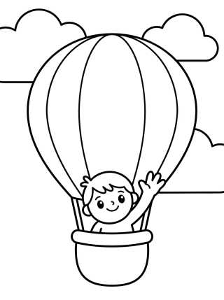 Dan y el Globo Mágico para colorir Desenho de Dan y el Globo Mágico para colorir e imprimir grátis