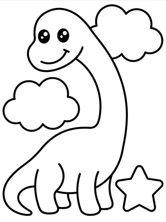 Braquiosaurio Amigo para colorir Desenho de Braquiosaurio Amigo para colorir e imprimir grátis