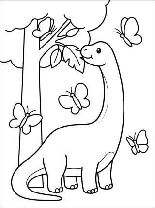 Brontosaurio de Cuello Largo para colorir Desenho de Brontosaurio de Cuello Largo para colorir e imprimir grátis