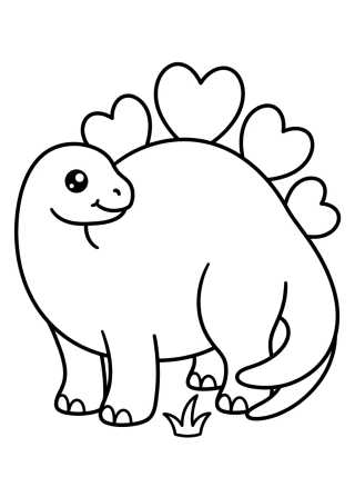 Estegosaurio Divertido para colorir Desenho de Estegosaurio Divertido para colorir e imprimir grátis