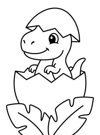 T-Rex Tierno con Huevo para colorir Desenho de T-Rex Tierno con Huevo para colorir e imprimir grátis