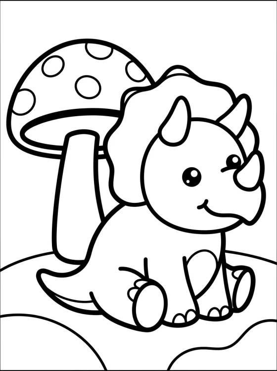 Triceratops Jugando para colorir Desenho de Triceratops Jugando para colorir e imprimir grátis