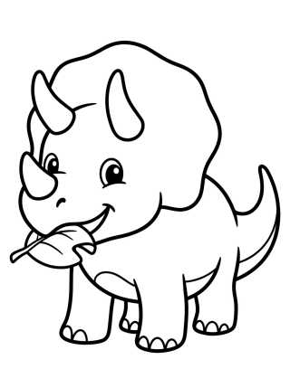 Triceratops Sonriente para colorir Desenho de Triceratops Sonriente para colorir e imprimir grátis
