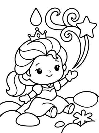Elsa Reina del Hielo Bebé para colorir Desenho de Elsa Reina del Hielo Bebé para colorir e imprimir grátis