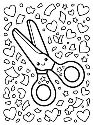 Tijera Linda y Papel Picado para colorir Desenho de Tijera Linda y Papel Picado para colorir e imprimir grátis