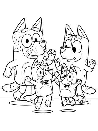 Baile Divertido de los Heeler para colorir Desenho de Baile Divertido de los Heeler para colorir e imprimir grátis