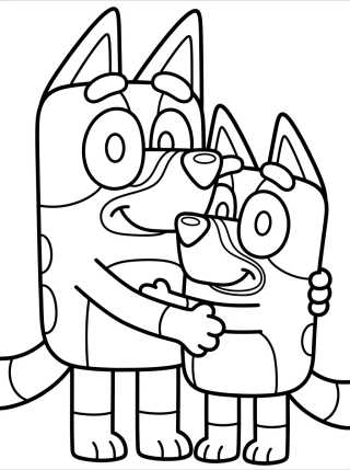 Mamá Chilli y Bluey para colorir Desenho de Mamá Chilli y Bluey para colorir e imprimir grátis