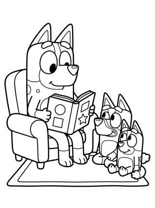 Mamá Chilli Leyendo um Cuento para colorir Desenho de Mamá Chilli Leyendo um Cuento para colorir e imprimir grátis