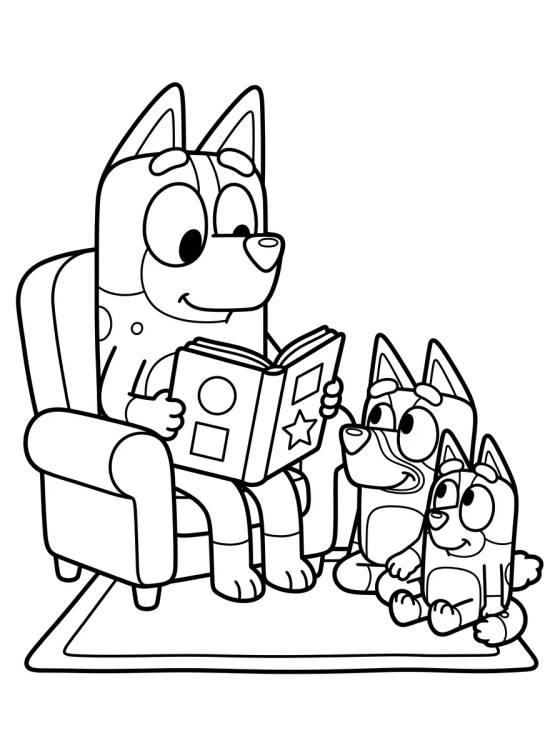 Mamá Chilli Leyendo um Cuento para colorir Desenho de Mamá Chilli Leyendo um Cuento para colorir e imprimir grátis