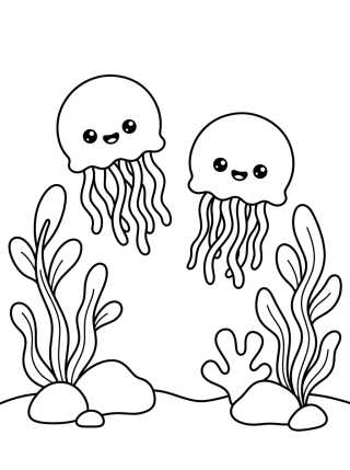 Campos de Medusas de Fondo de Bikini para colorir Desenho de Campos de Medusas de Fondo de Bikini para colorir e imprimir grátis