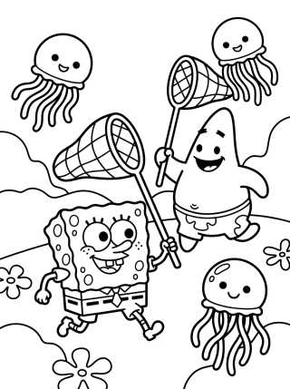 Campos de Medusas Tiernas para colorir Desenho de Campos de Medusas Tiernas para colorir e imprimir grátis