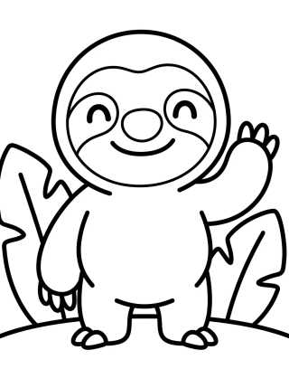 Flash el Perezoso Saludando Lento para colorir Desenho de Flash el Perezoso Saludando Lento para colorir e imprimir grátis