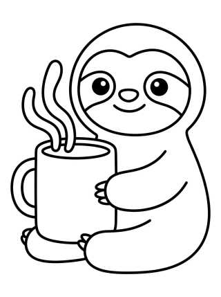 Flash el Perezoso con Taza de Café para colorir Desenho de Flash el Perezoso con Taza de Café para colorir e imprimir grátis