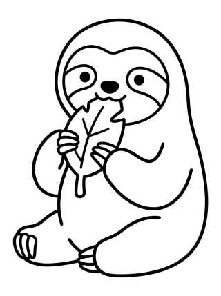Flash el Perezoso Comiendo una Hoja para colorir Desenho de Flash el Perezoso Comiendo una Hoja para colorir e imprimir grátis