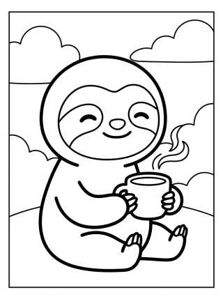 Flash el Perezoso Tomando Café para colorir Desenho de Flash el Perezoso Tomando Café para colorir e imprimir grátis