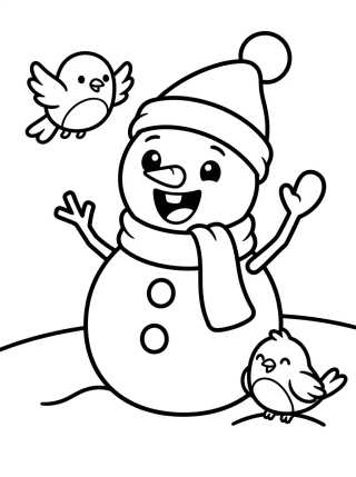 Olaf Muñeco de Nieve Feliz para colorir Desenho de Olaf Muñeco de Nieve Feliz para colorir e imprimir grátis