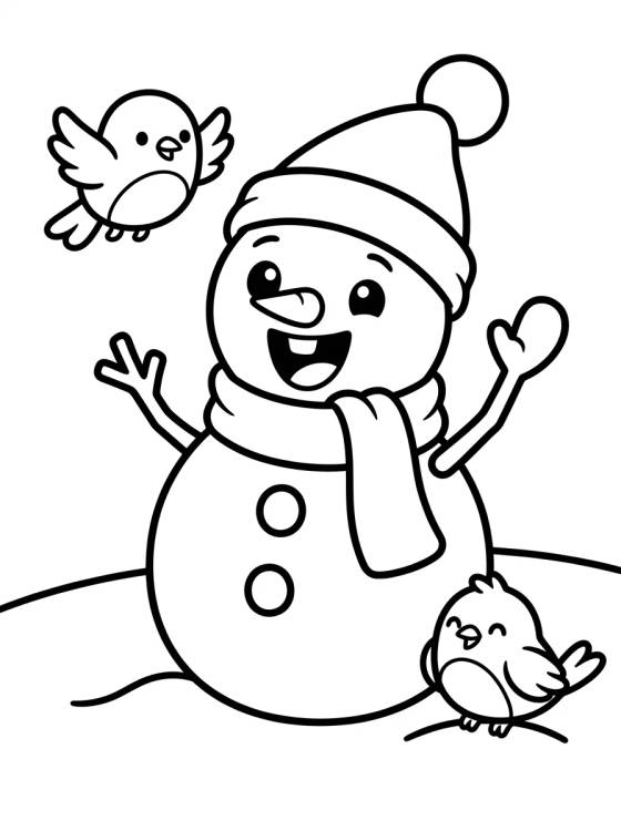 Olaf Muñeco de Nieve Feliz para colorir Desenho de Olaf Muñeco de Nieve Feliz para colorir e imprimir grátis
