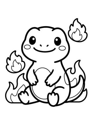 Salamandra Bruni Tierna para colorir Desenho de Salamandra Bruni Tierna para colorir e imprimir grátis